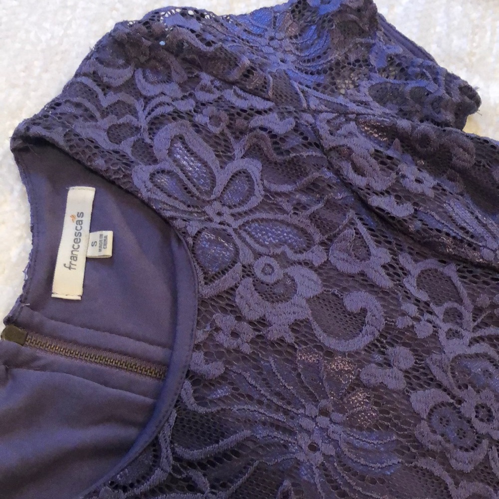 Francesca’s lavender skater style dress